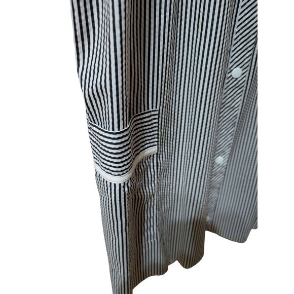 Anthony Richards Embroidered Butterfly Striped Snap Front House Dress 1X - Picture 7 of 8